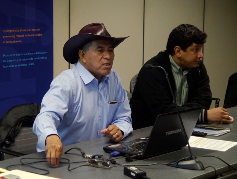 Fernando Vargas and Adolfo Chávez speak in Washington, DC