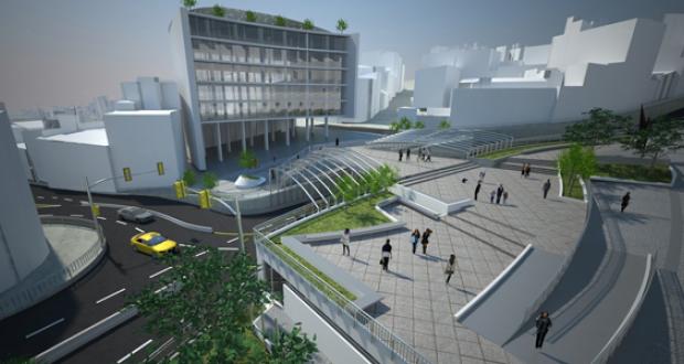 Architectural rendering of renovated Garita de Lima, La Paz, Bolivia